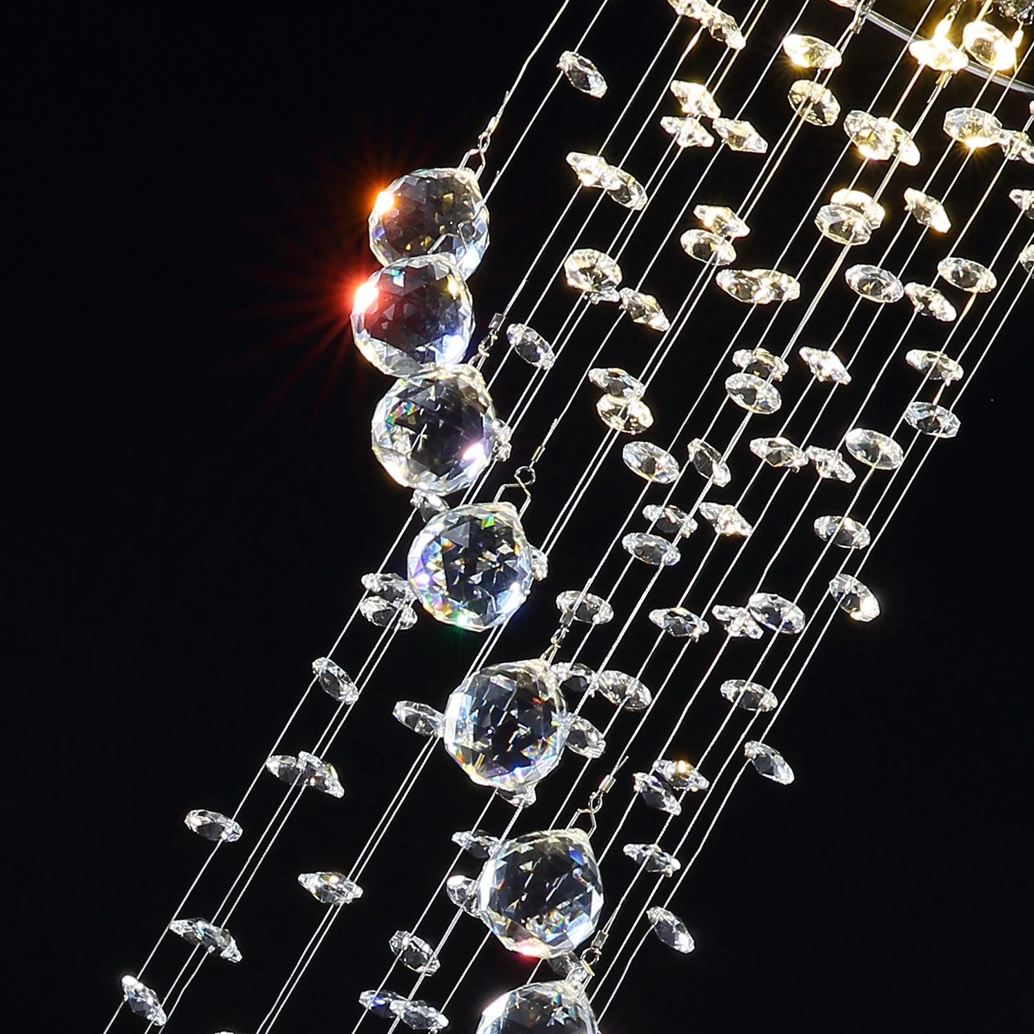 Spiral Raindrop Chandelier - Raindrop Crystal Chandelier - Image 8