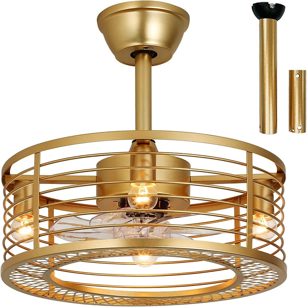 Modern Enclosed Ceiling Fan Indoor With Remote Control - Image 4