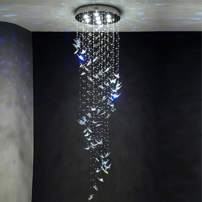 Butterfly Shape Crystal Chandelier - Ceiling Light - Image 4