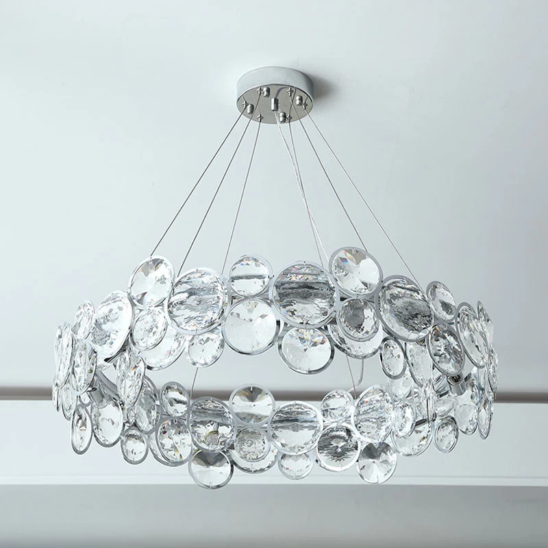 Unique Design Crystal Chrome Chandelier - Pendant Light - Image 8