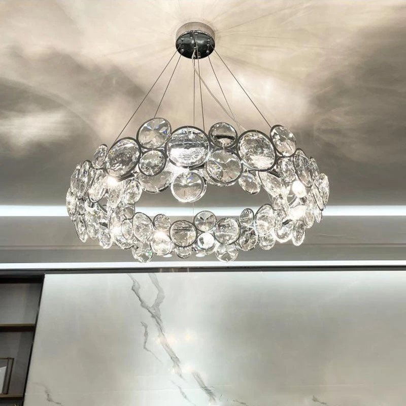 Unique Design Crystal Chrome Chandelier - Pendant Light - Image 7