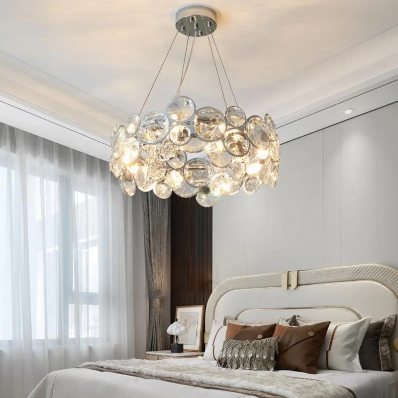 Unique Design Crystal Chrome Chandelier - Pendant Light - Image 4