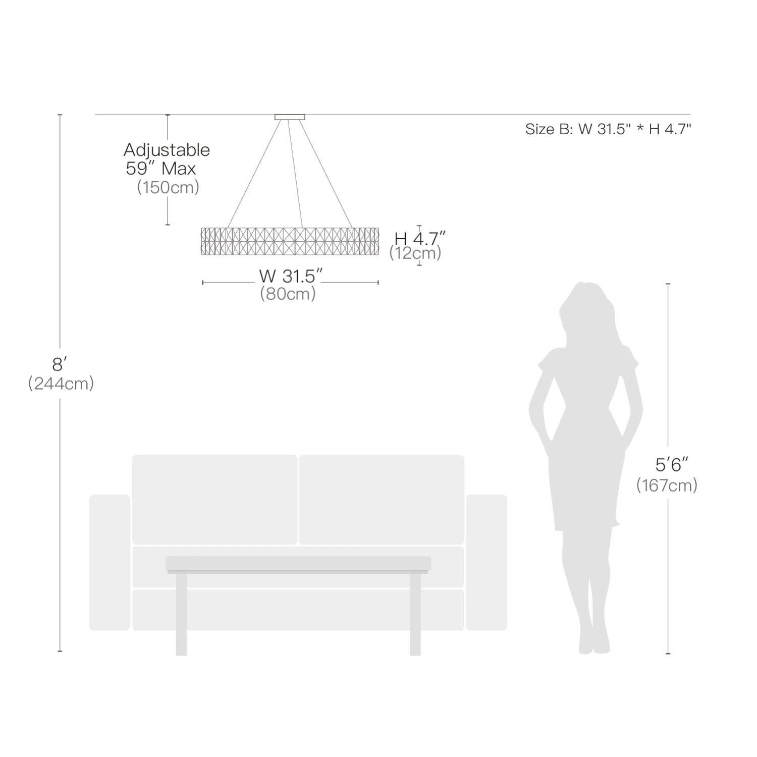 Luxury Style One Ring Crystal Chandelier - Living Room - Image 4