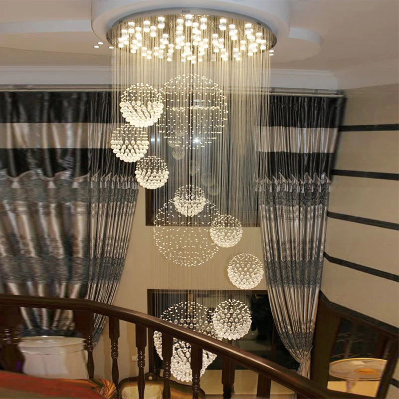 Luxury Solar System Spiral Raindrop Chandelier For Foyer And Entryway - Image 3
