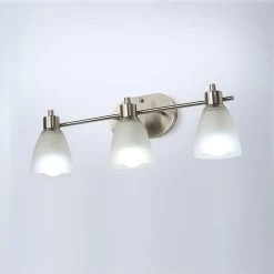 3-Light Frosted Glass Vanity Light