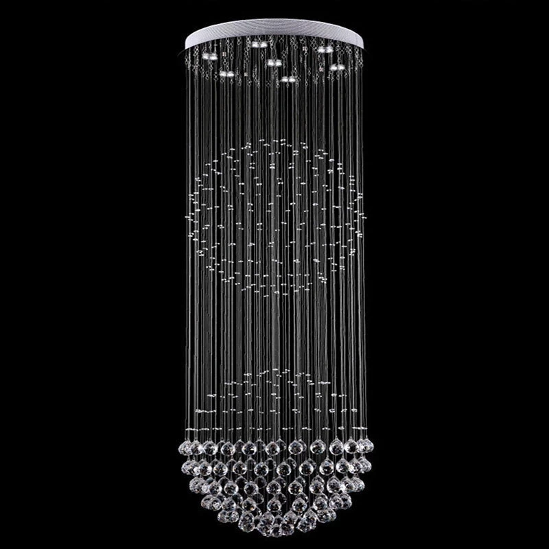 Double Sphere Raindrop Crystal Chandelier - Image 6