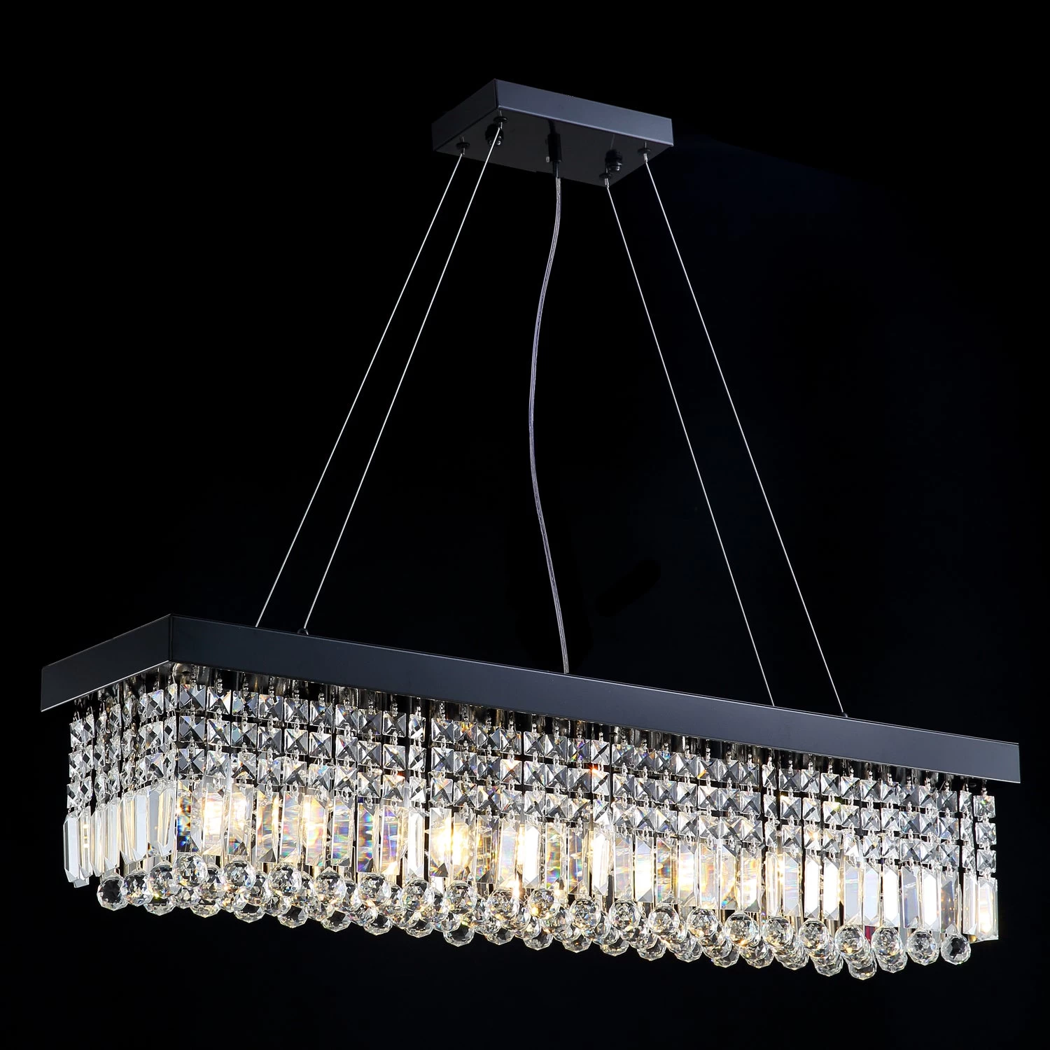 Rectangular Crystal Chandelier - Dining Room Crystal Chandeliers - Image 7