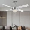 4 - Blade LED Crystal Ceiling Fan With Remote Control