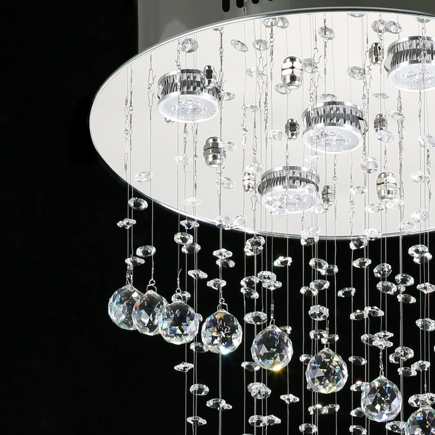 Spiral Raindrop Chandelier - Raindrop Crystal Chandelier - Image 9