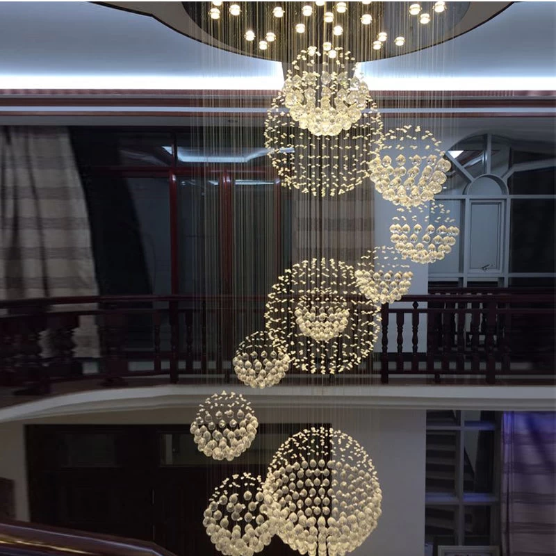 Luxury Solar System Spiral Raindrop Chandelier For Foyer And Entryway - Image 6