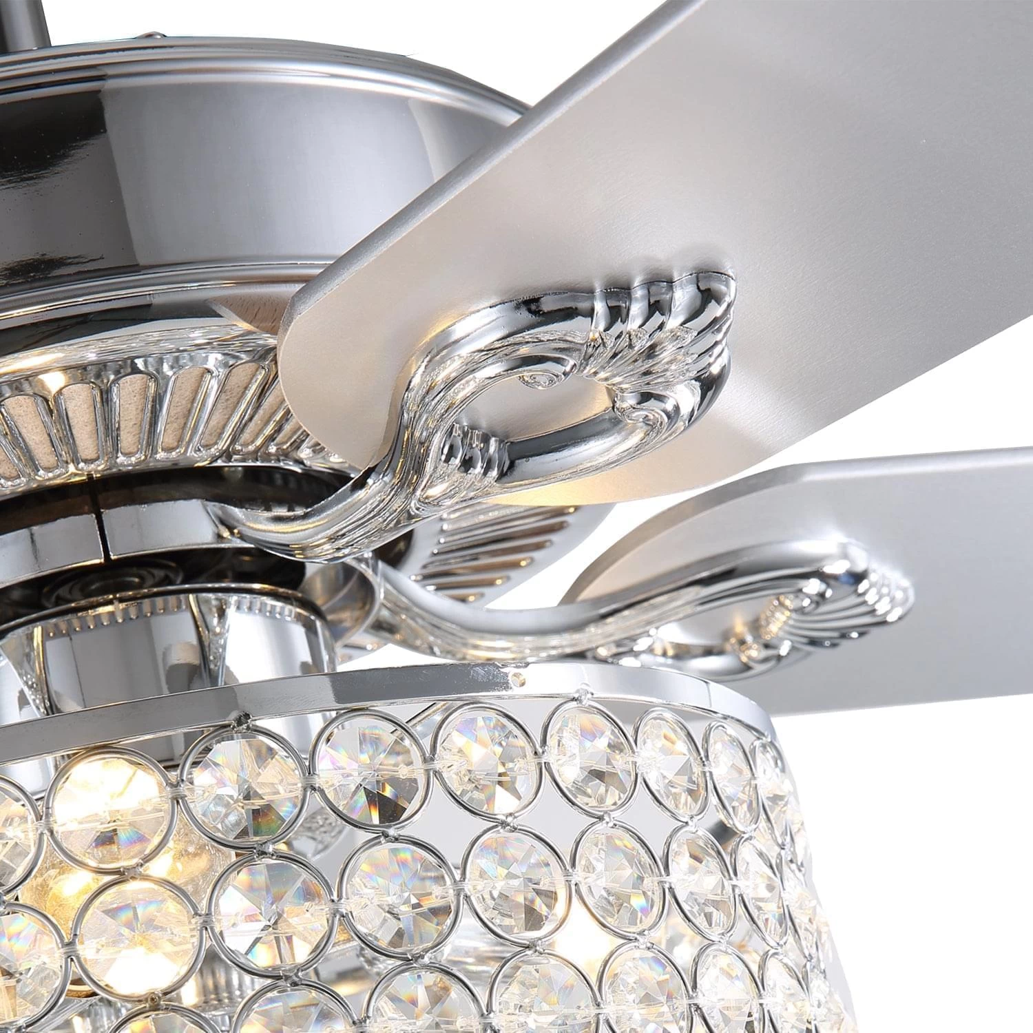 5 - Blade Luxury Crystal Ceiling Fan With Remote Control - Image 7