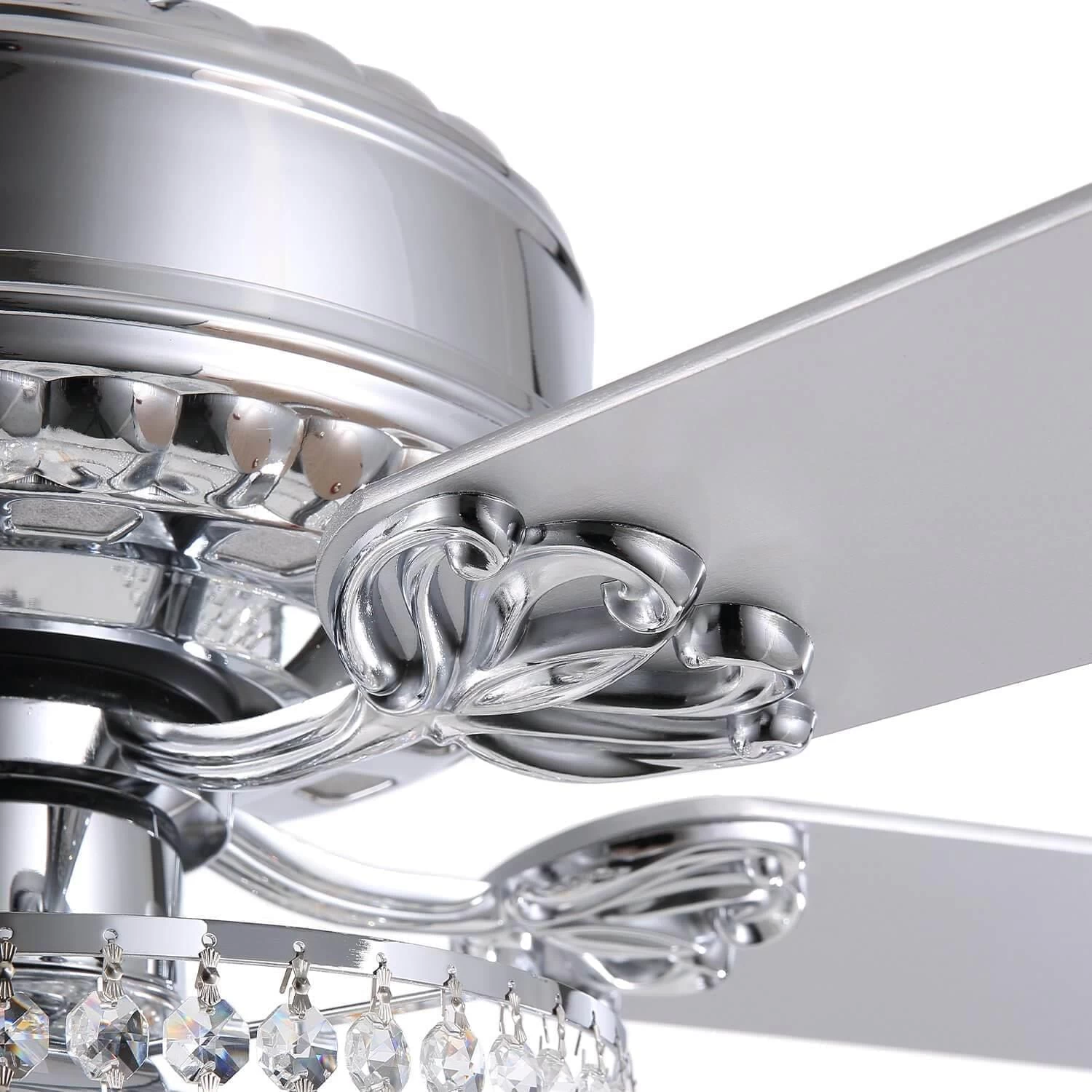 5 - Blade Raindrop Crystal Ceiling Fan With Remote Control - Image 5