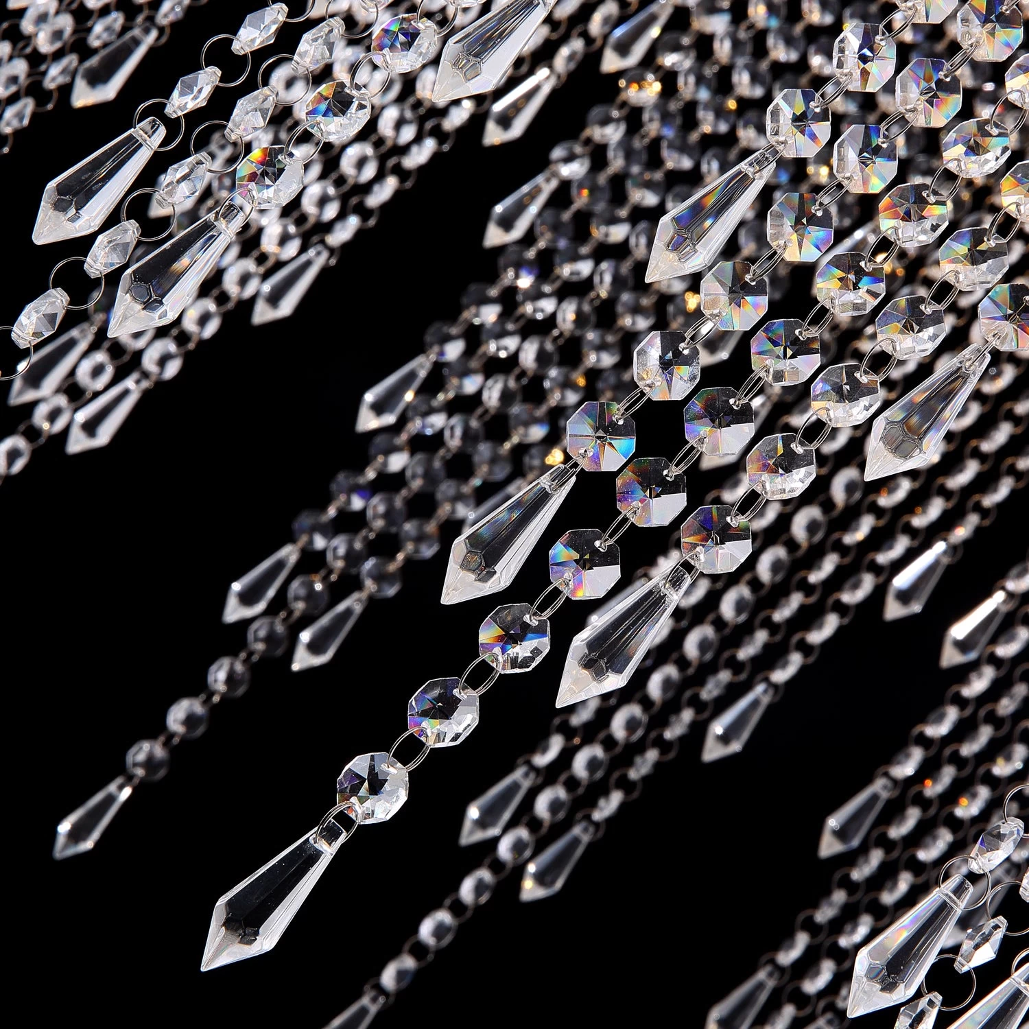 Luxury Linear Round Contemporary Island Crystal Chandelier - Image 8