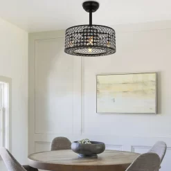 8 - Blade Drum Ceiling Fan With Remote Control