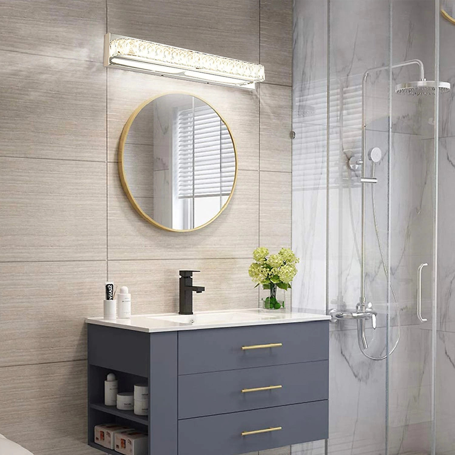 Acrylic Lampshape Dimmable LED Crystal Vanity Light - Image 2