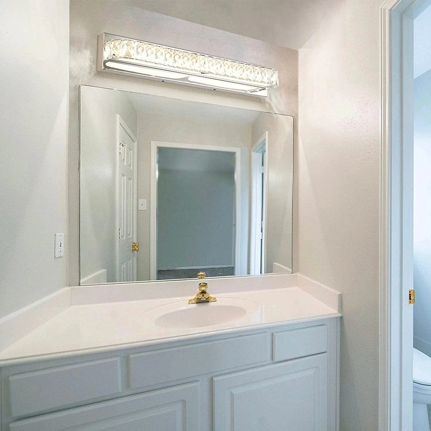 Acrylic Lampshape Dimmable LED Crystal Vanity Light - Image 5