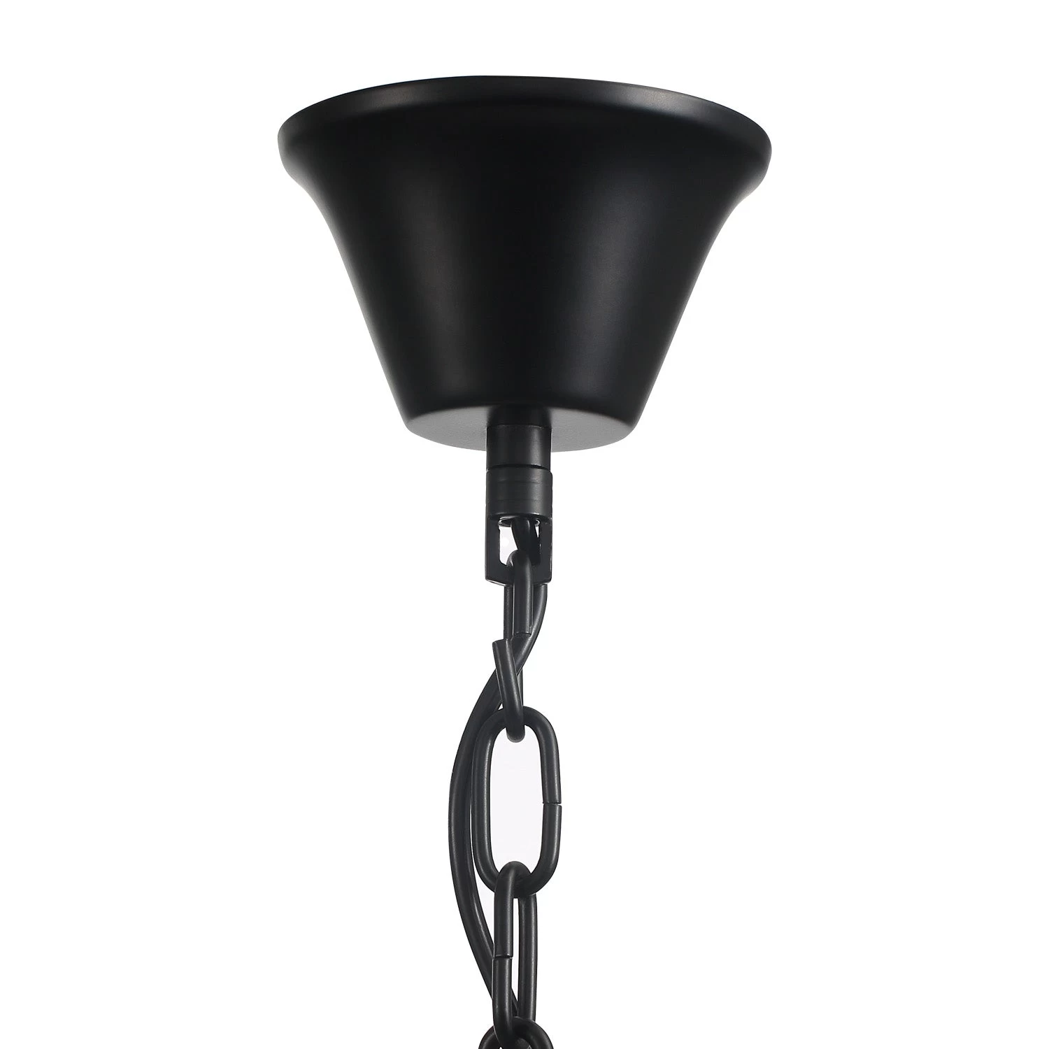 Black Drum Shape Crystal Chandelier - Pendant Light - Image 8