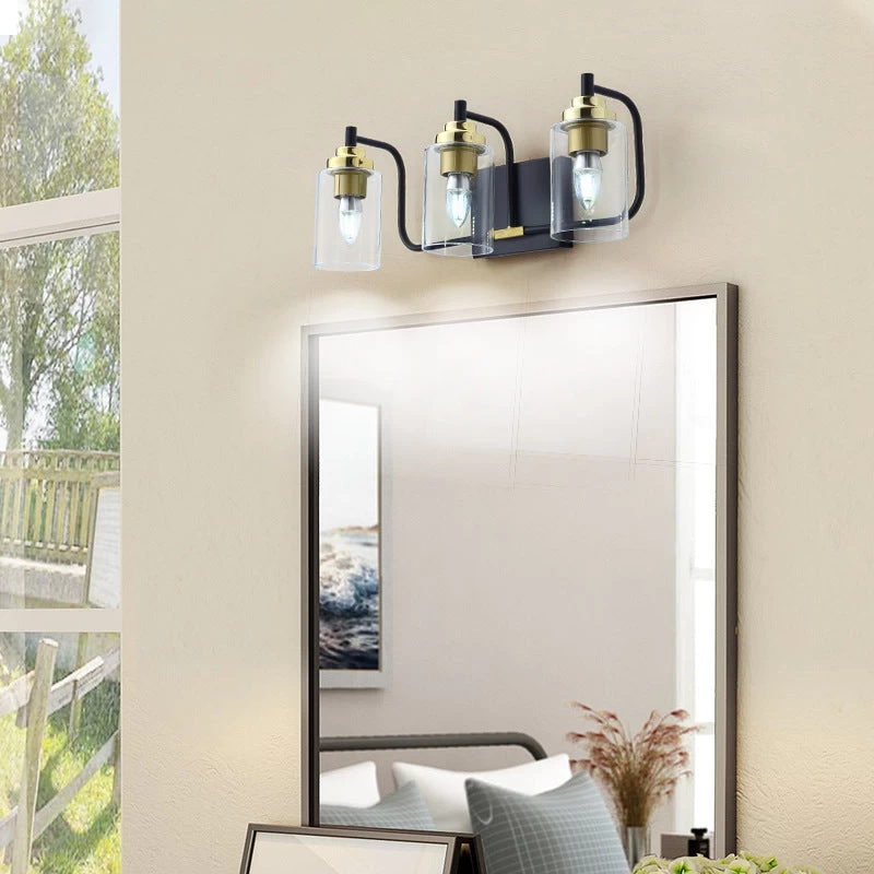 Black And Gold Glass Vanity Light - Image 5