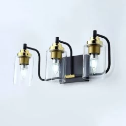 Black And Gold Glass Vanity Light