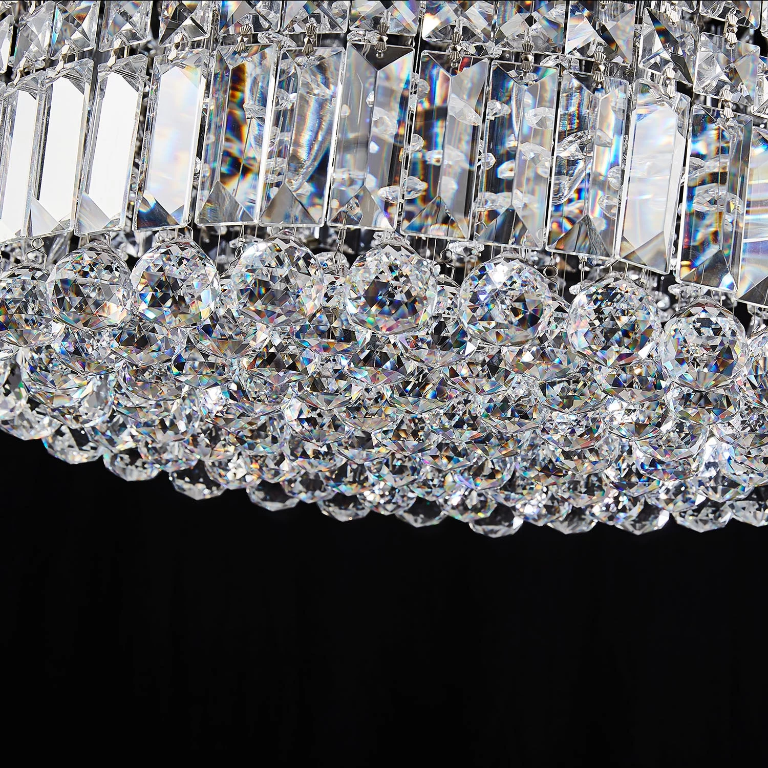 Modern Round Drum Crystal Chandelier - Image 9
