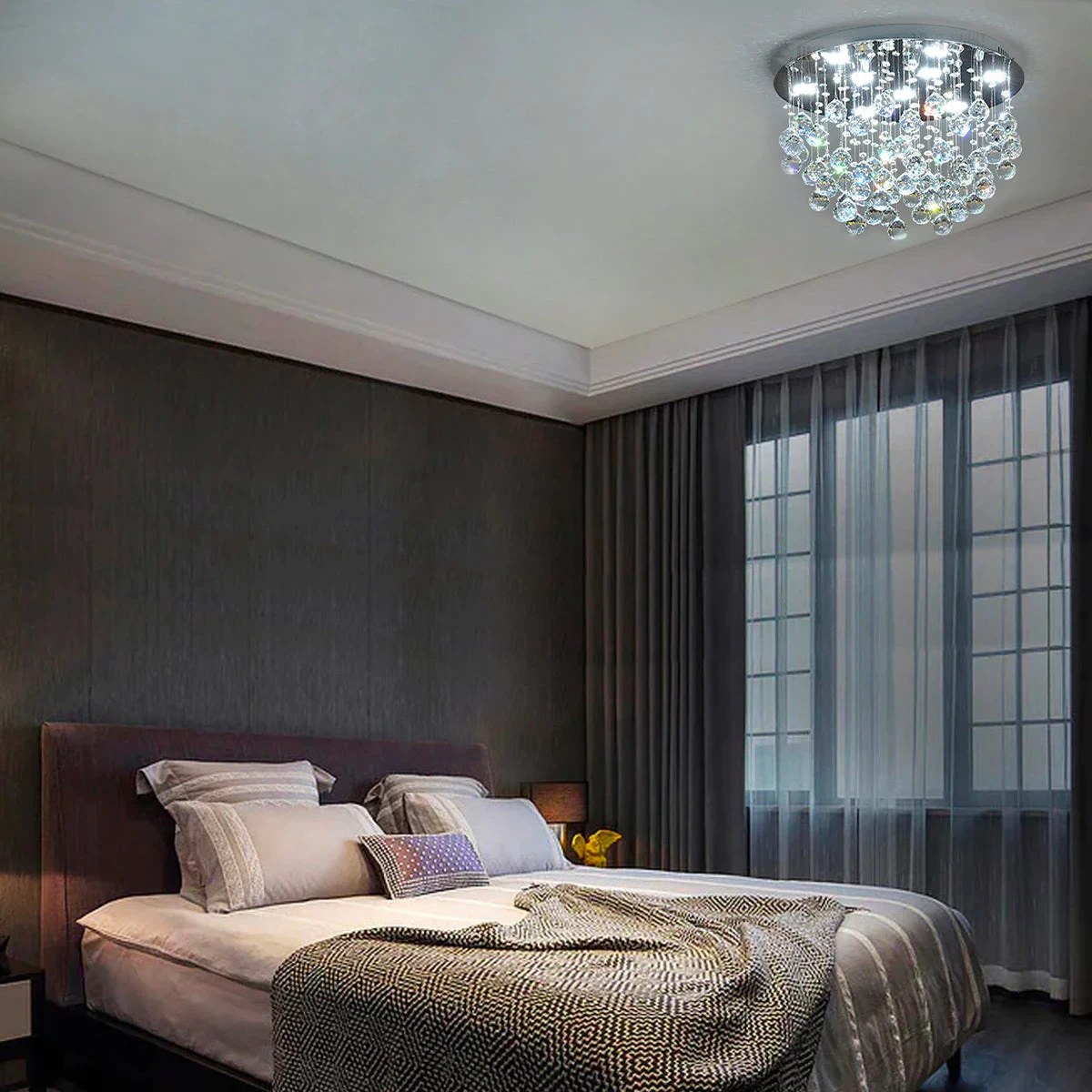 Modern Flush Mount Crystal Chandelier - Fruit Shaped Ceiling Light - Image 2