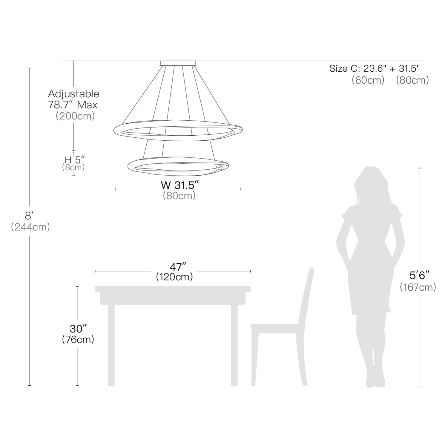 Gold Multi-layer Ring Chandelier - Image 10