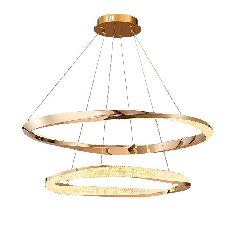 Gold Multi-layer Ring Chandelier - Image 5