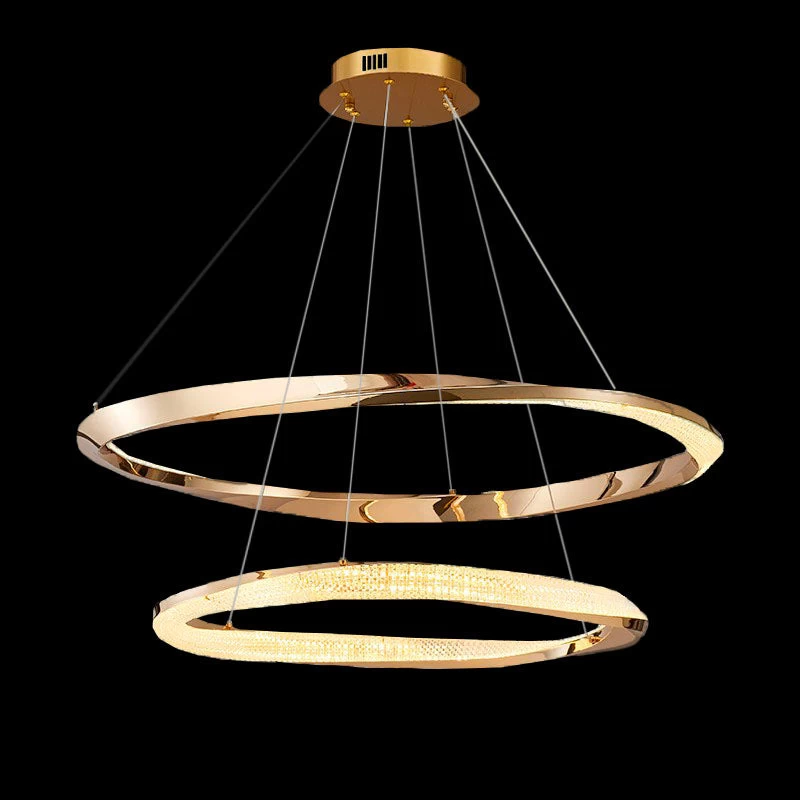 Gold Multi-layer Ring Chandelier - Image 6