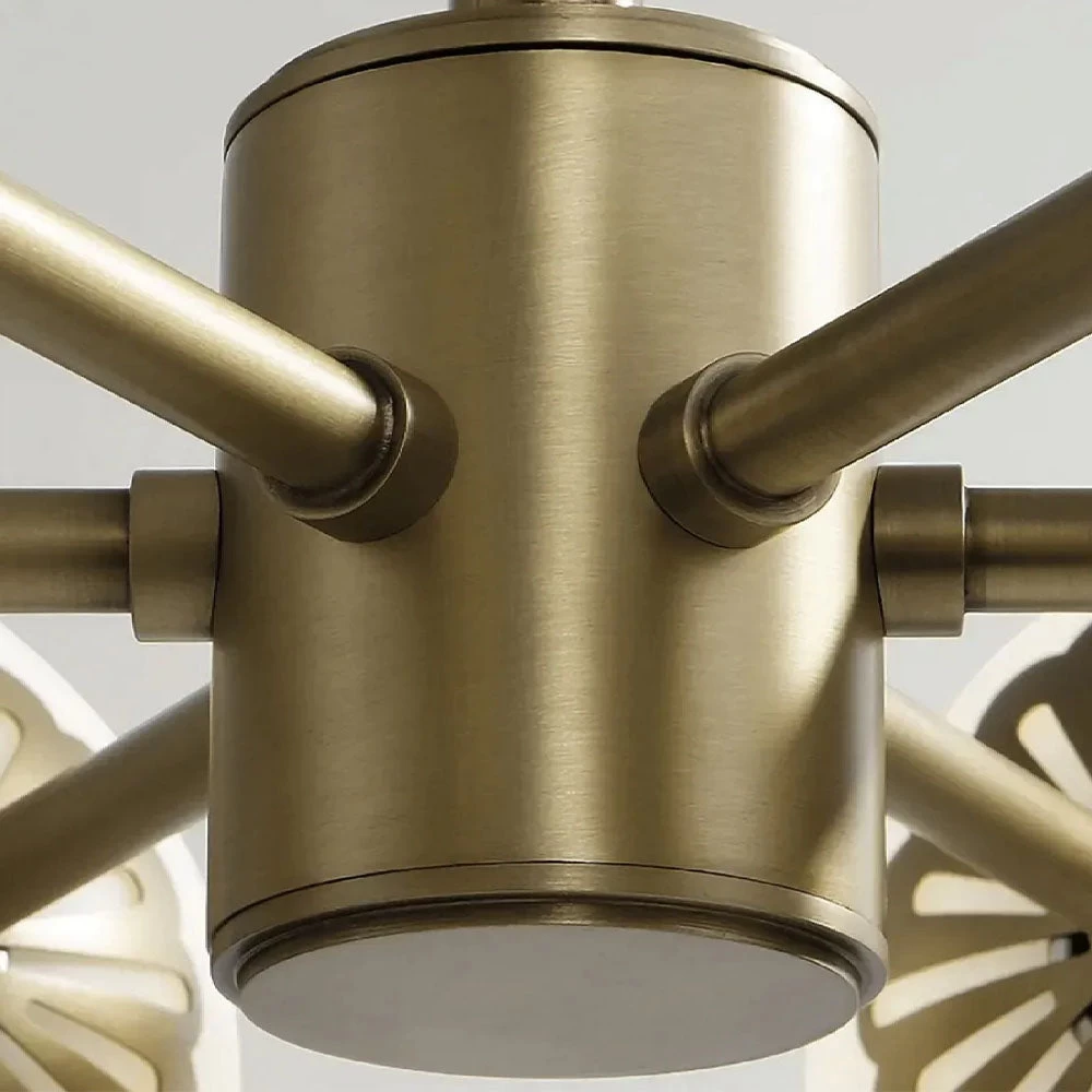 Modern Gold 6-Light White Glass Chandelier - Image 6