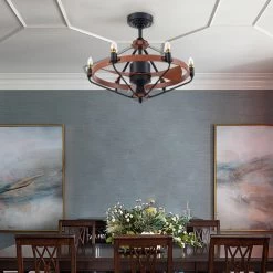 Caged Ceiling Fans With Lights