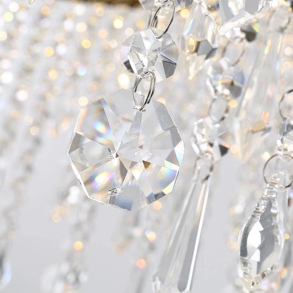 Circular Crystal Raindrop Chandelier - Image 7