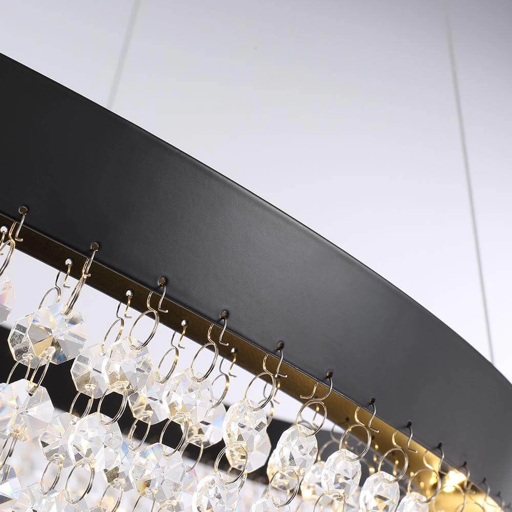 Circular Crystal Raindrop Chandelier - Image 9