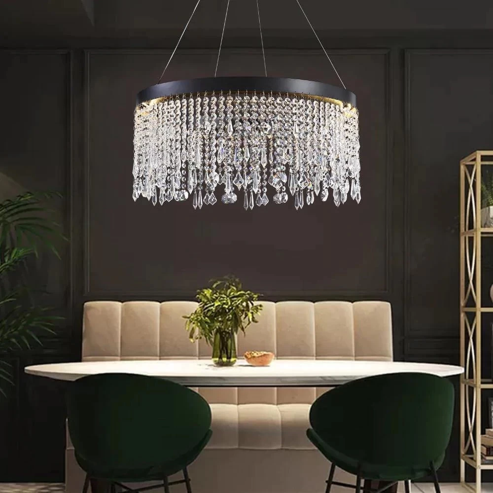 Circular Crystal Raindrop Chandelier - Image 2