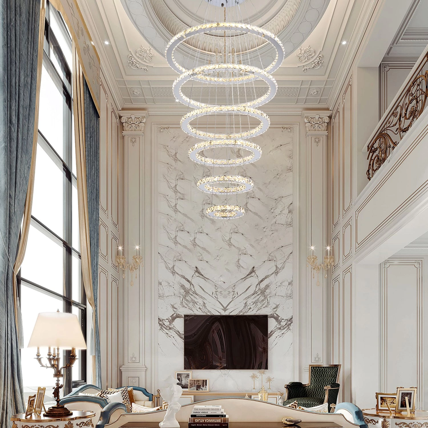 Crystal Ring Chandelier - Multi-Ring Choices - Image 5