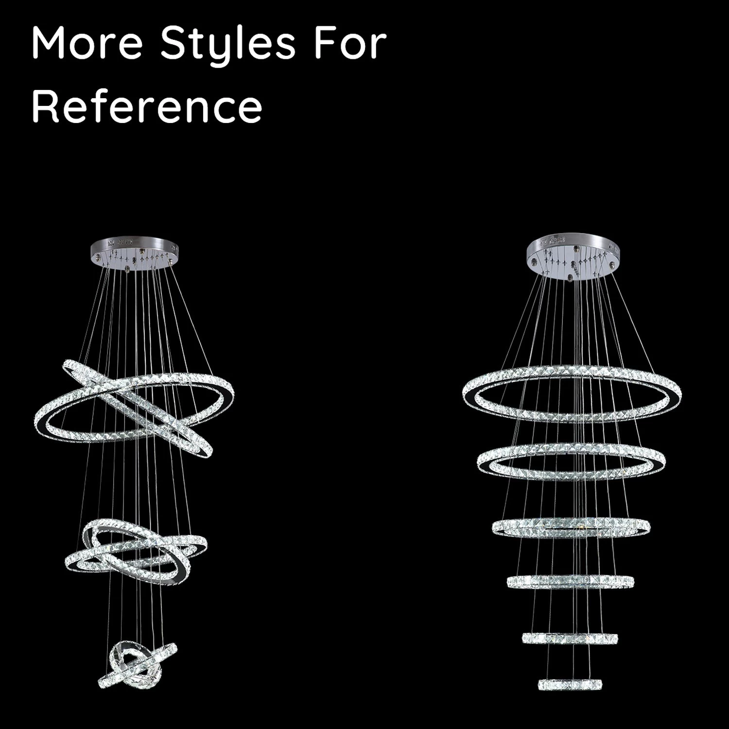 Crystal Ring Chandelier - Multi-Ring Choices - Image 10