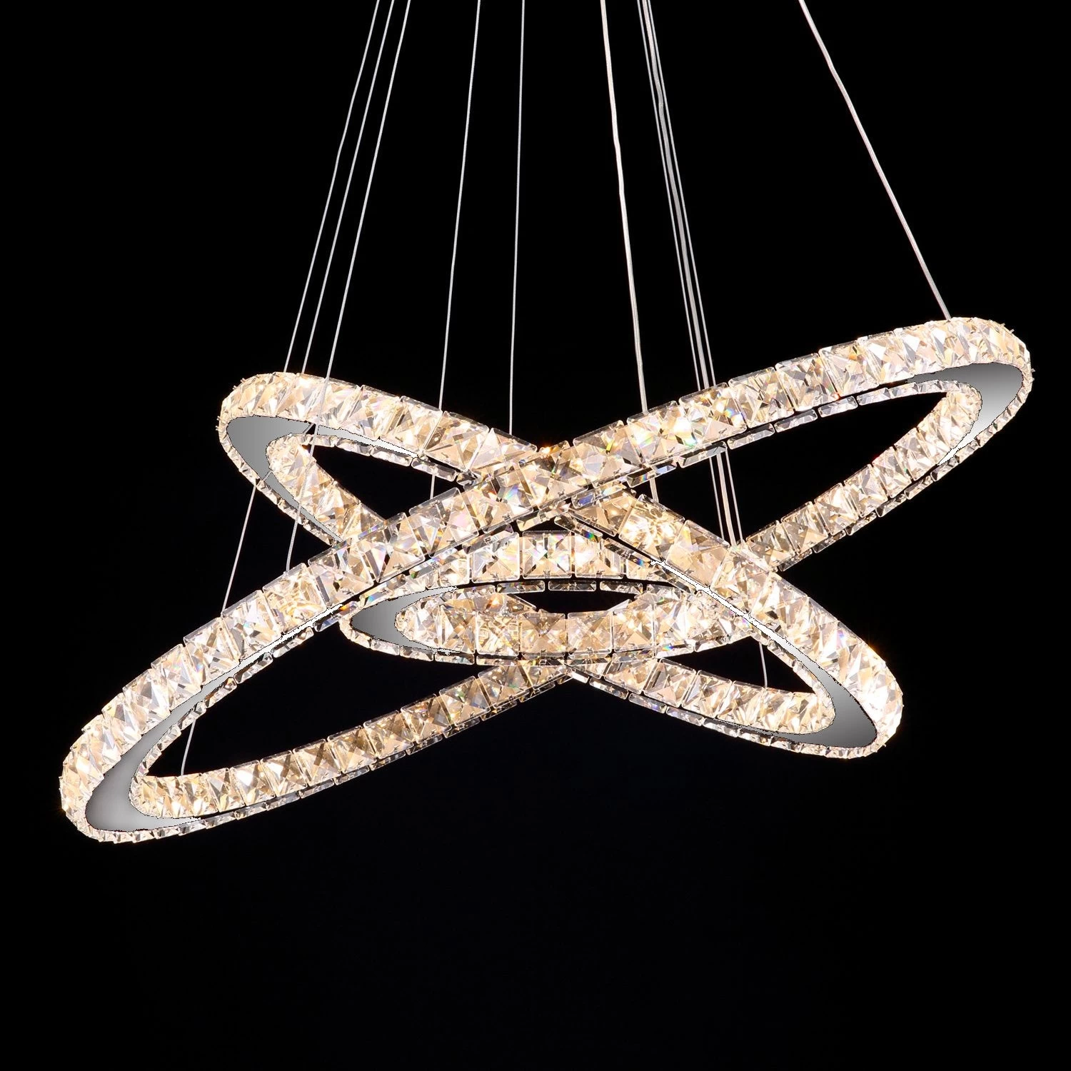 Crystal Ring Chandelier - Multi-Ring Choices - Image 8