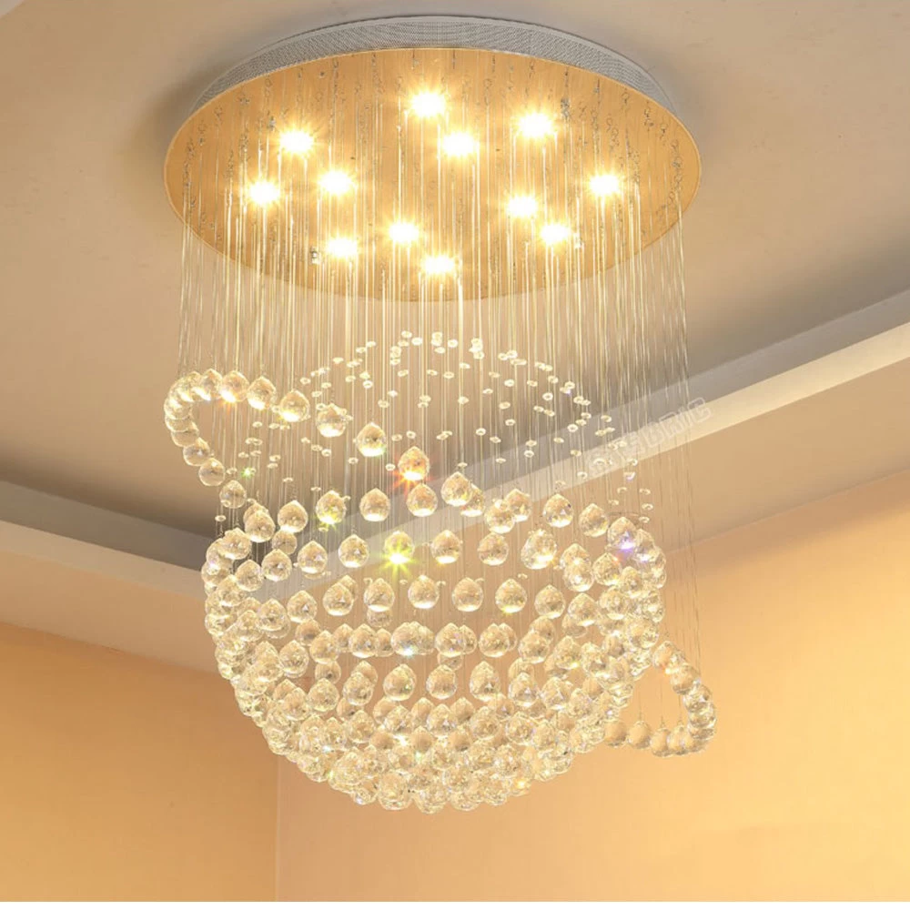 Modern Star Sphere Rain Drop Chandelier With Orbit - Image 6