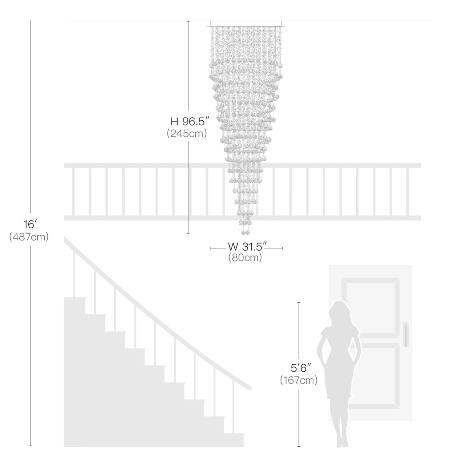Round Raindrop Crystal Chandelier - Ceiling Light - Image 5