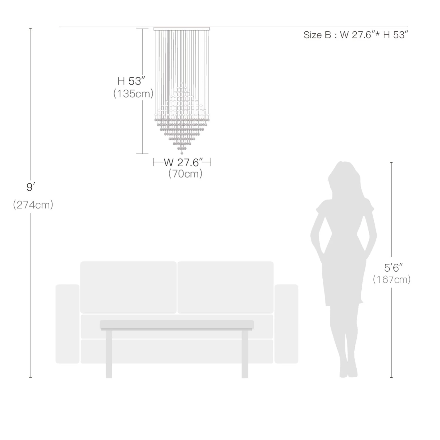 Diamond Shape Crystal Chandelier - Image 5