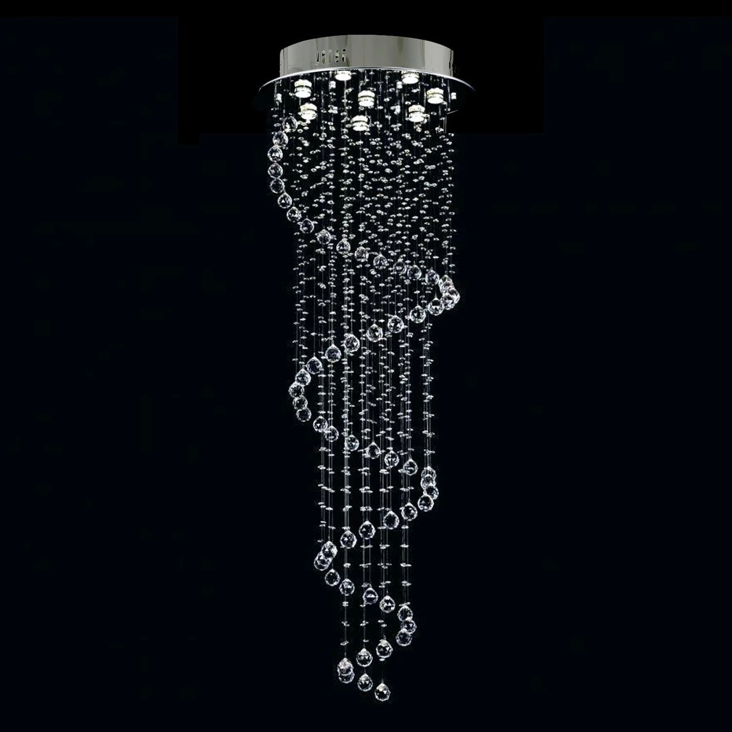 Spiral Raindrop Chandelier - Raindrop Crystal Chandelier - Image 7