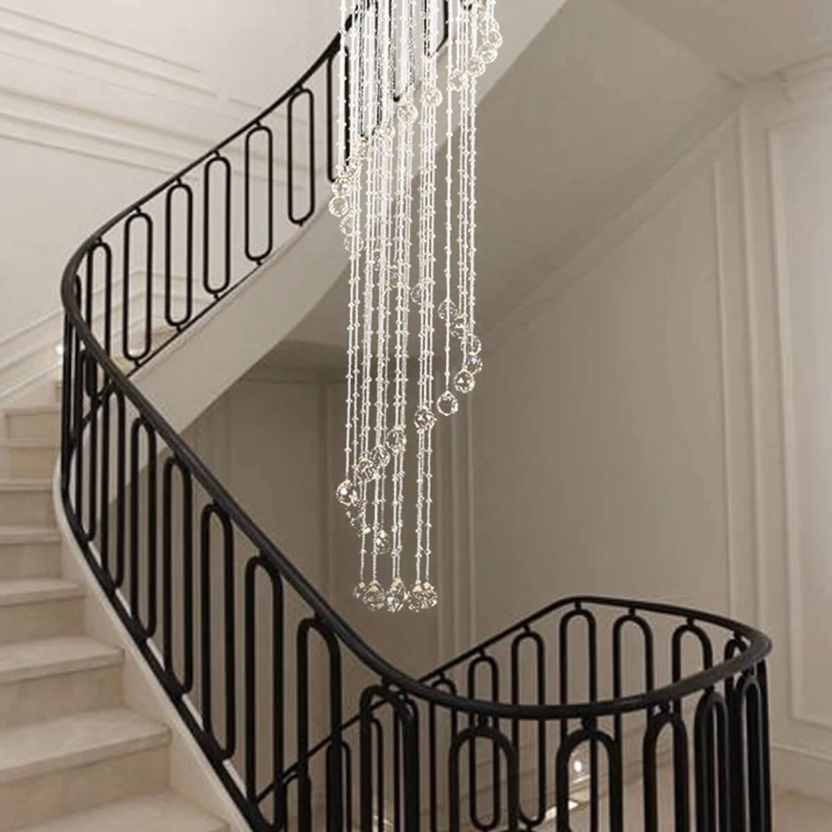 Spiral Raindrop Chandelier Double Layer - Image 3