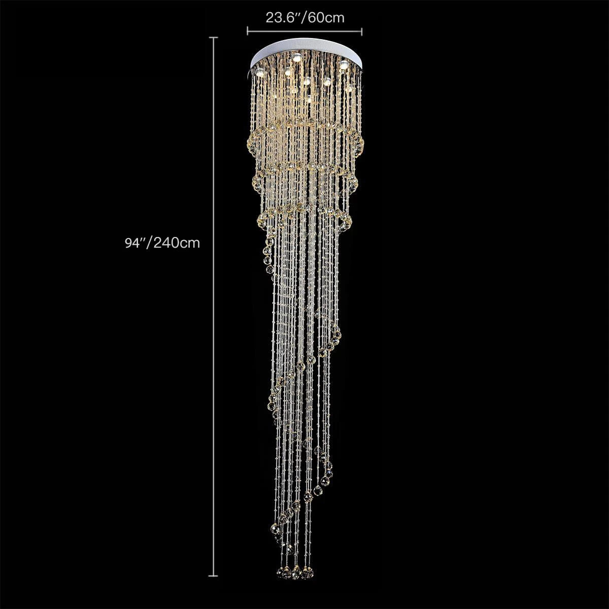 Spiral Raindrop Chandelier Double Layer - Image 5