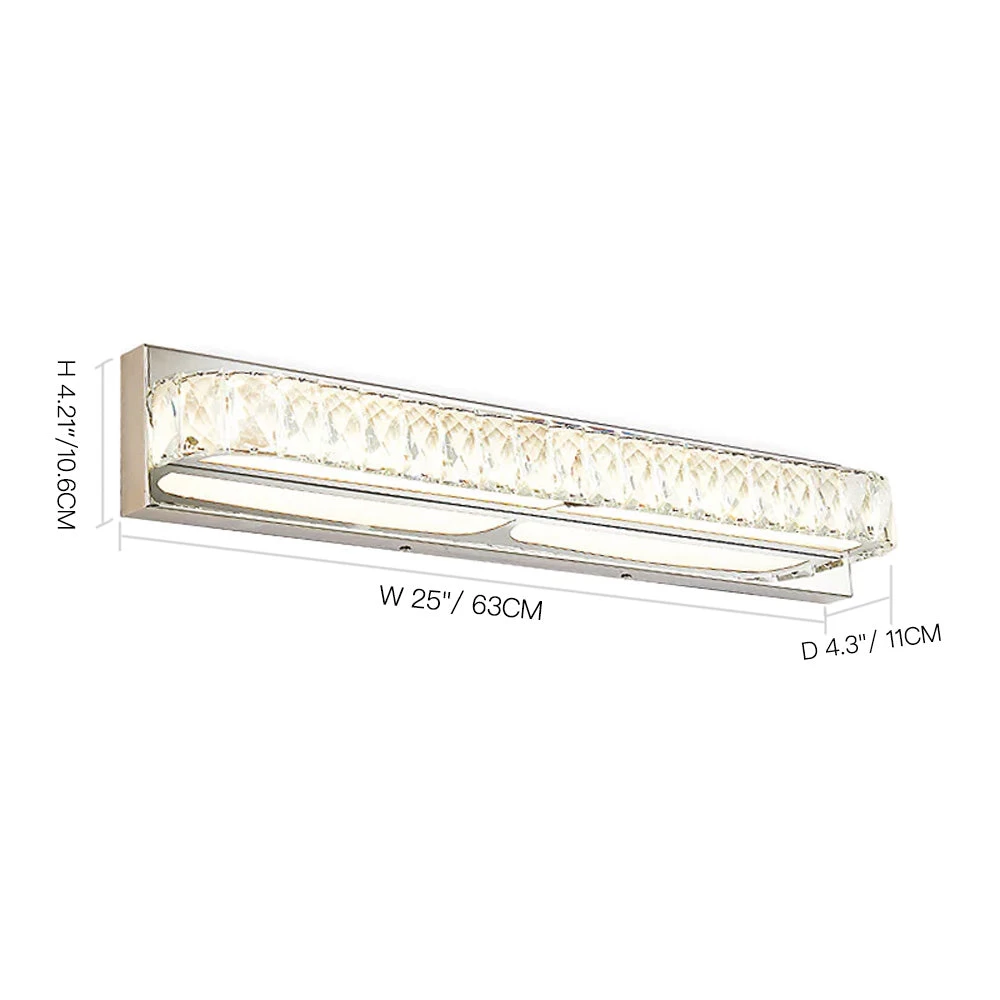 Acrylic Lampshape Dimmable LED Crystal Vanity Light - Image 6