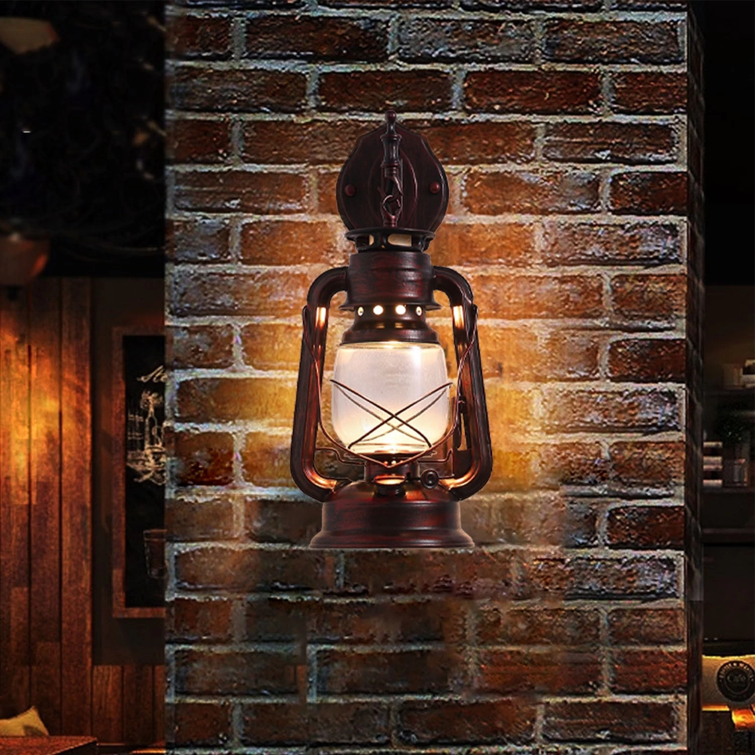 Rustic Lantern Wall Sconce - Image 5