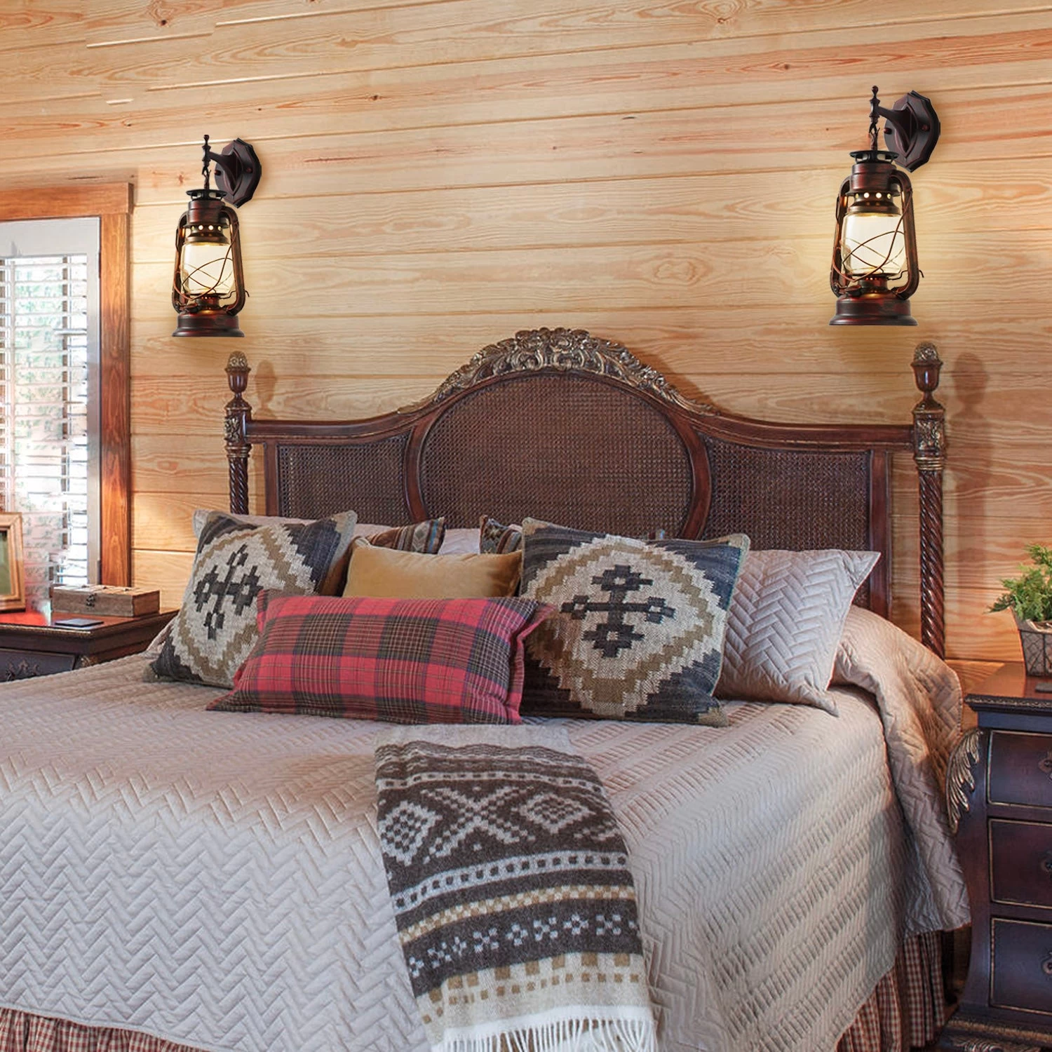 Rustic Lantern Wall Sconce - Image 3