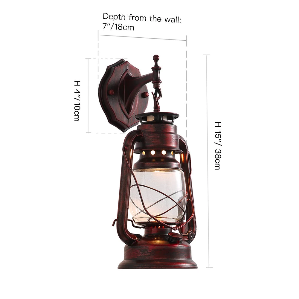 Rustic Lantern Wall Sconce - Image 7