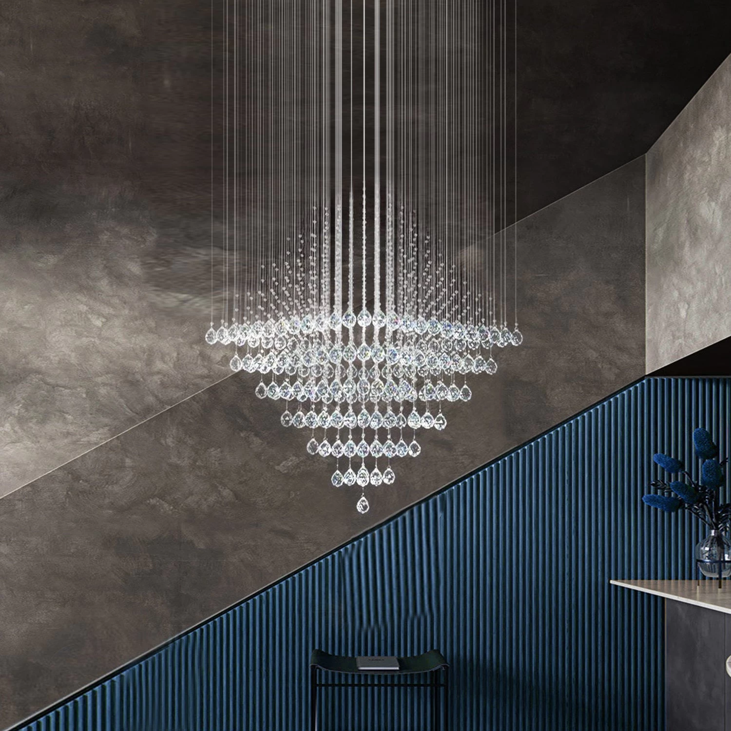 Diamond Shape Crystal Chandelier - Image 4