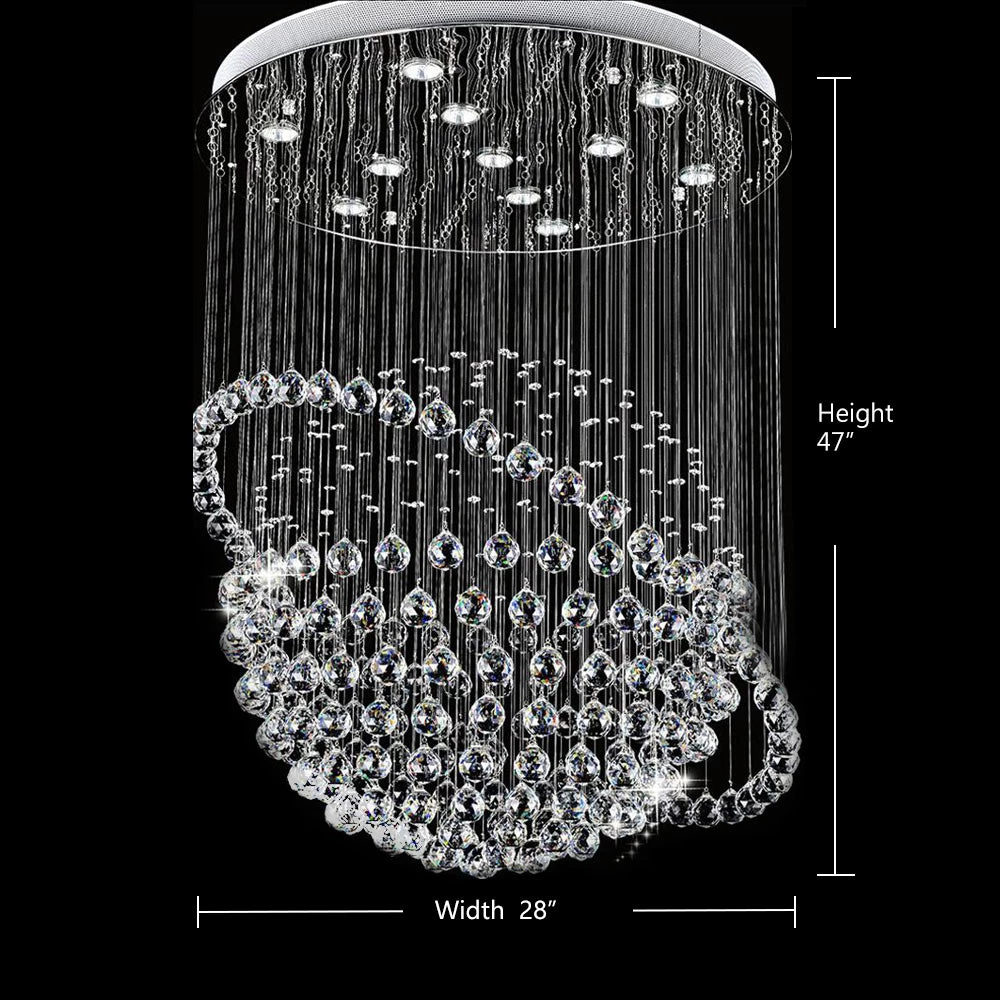 Modern Star Sphere Rain Drop Chandelier With Orbit - Image 10