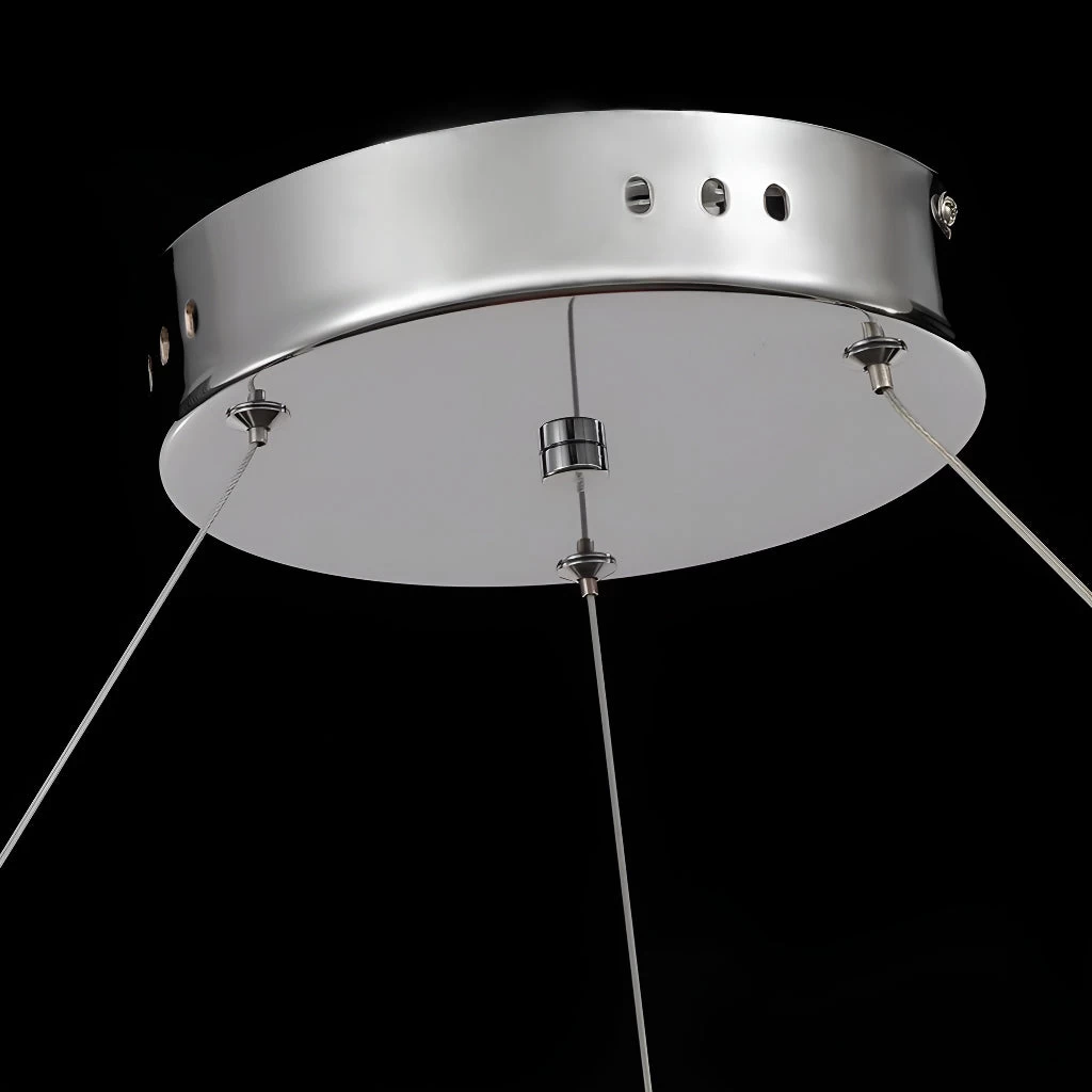 Crystal Ring Chandelier With 2-Tier LED Rings - Image 6