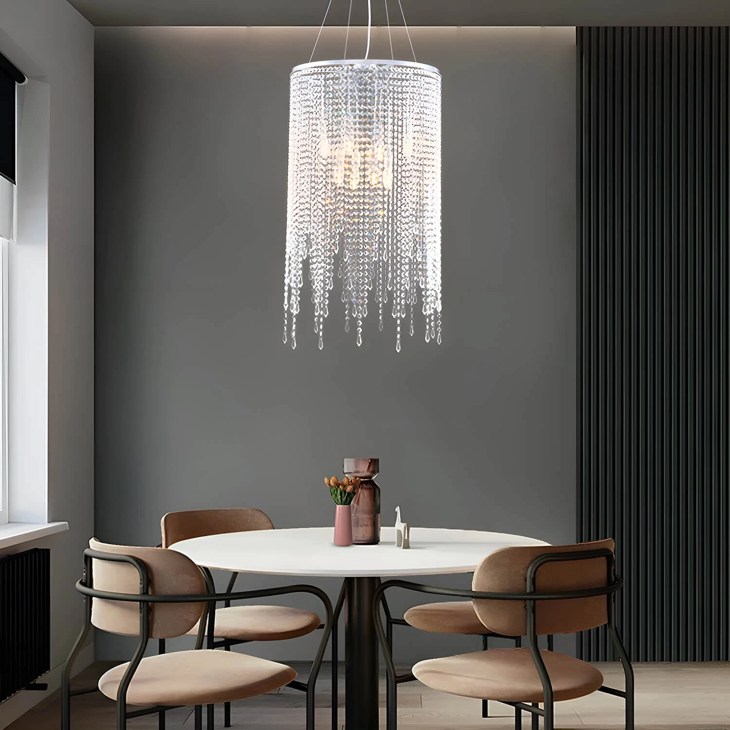 Luxury Linear Round Contemporary Island Crystal Chandelier - Image 2